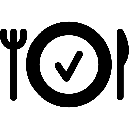 Good diet fork cutlery knife icon