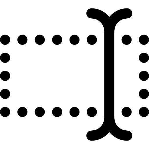 Type rectangle dots insert icon