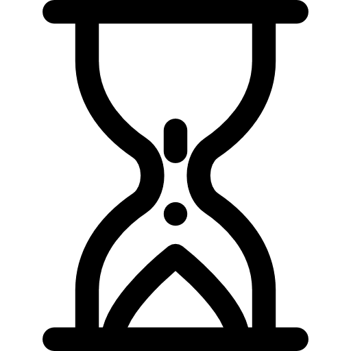 Waiting timer clock hourglass icon