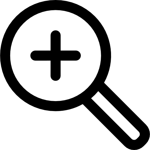 Zoom in detection detective zoom in icon