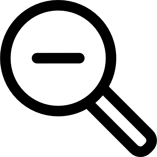 Zoom out minus sign zoom out magnifying glass icon