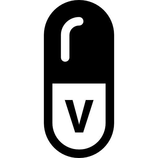Vitamin diet pill medical icon