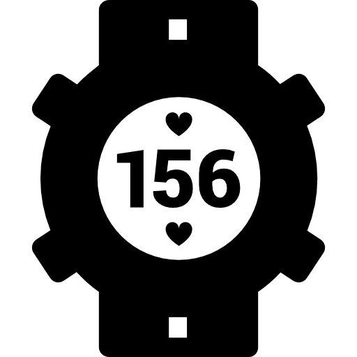 Training watch exercise exercising heart icon