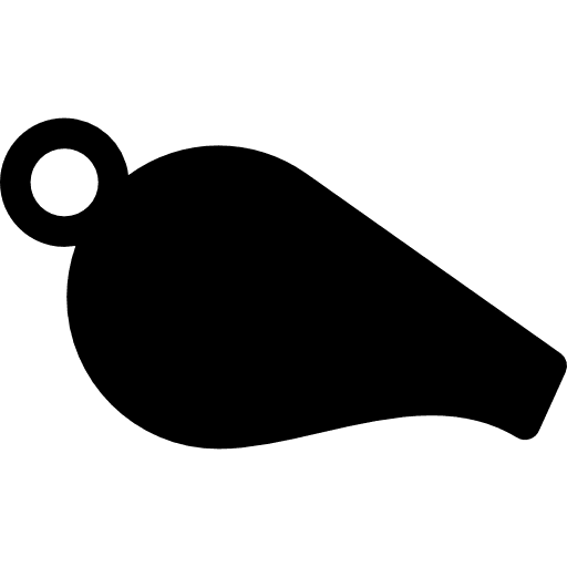 Whistle referee coach manager icon