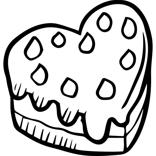 Cake valentines day romantic food icon