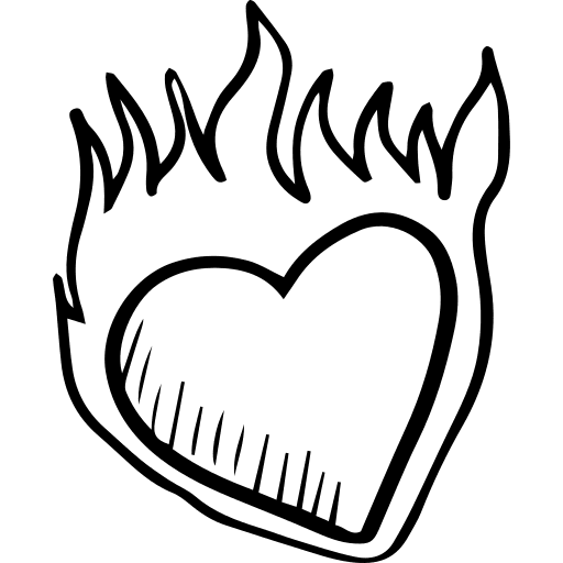 Heart romanticism valentines day lovely icon