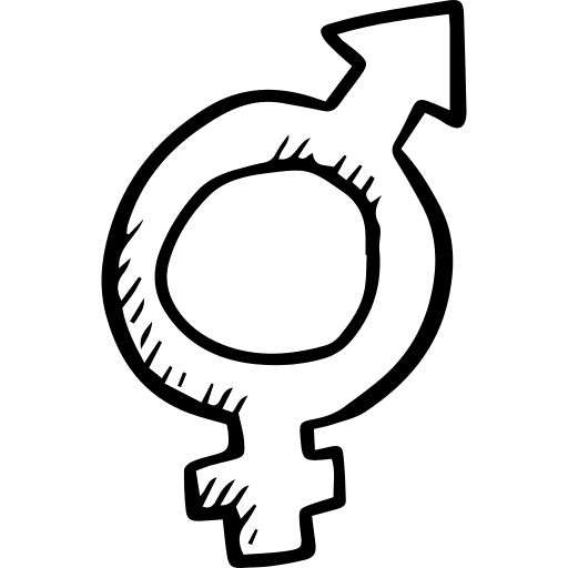 Unisex masculine genders signs icon