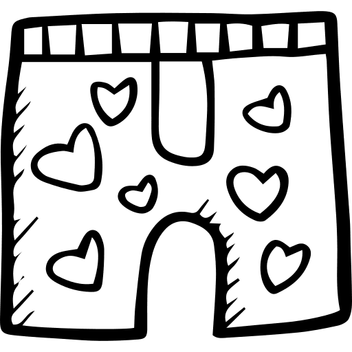 Boxers hearts underwear fashion icon