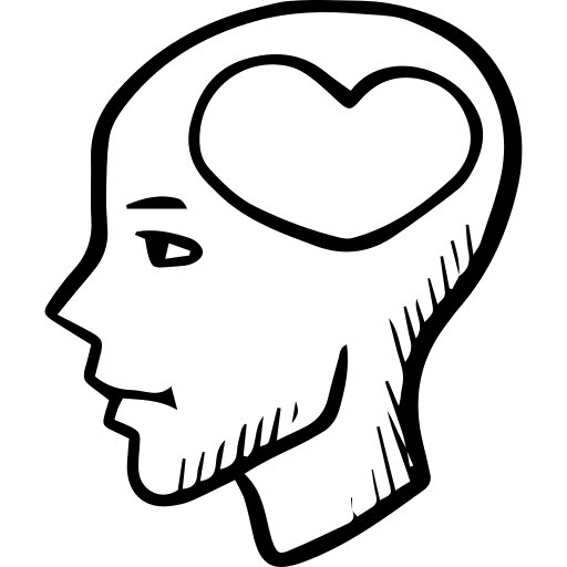 Brain romanticism lovely people icon