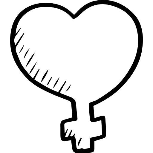Female female romantic heart icon