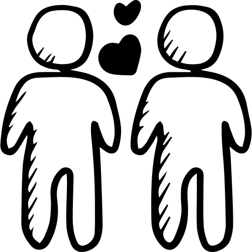 Gay men valentines romantic icon