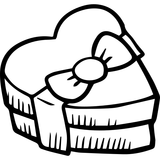 Gift present heart shaped gift icon