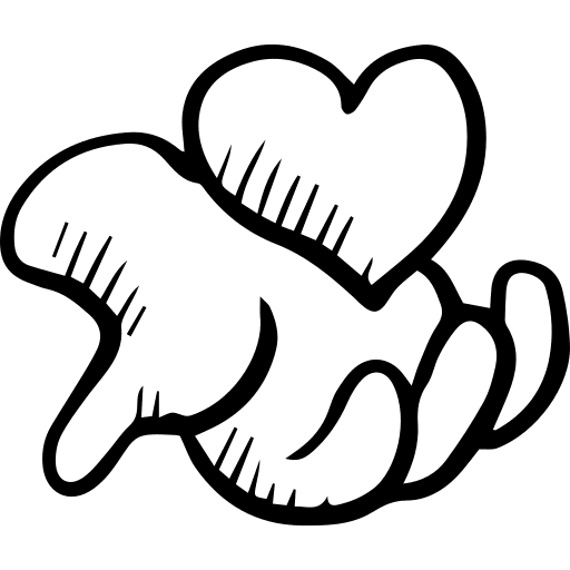 Heart romantic hand romanticism icon