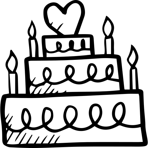 Cake birthday celebration dessert icon