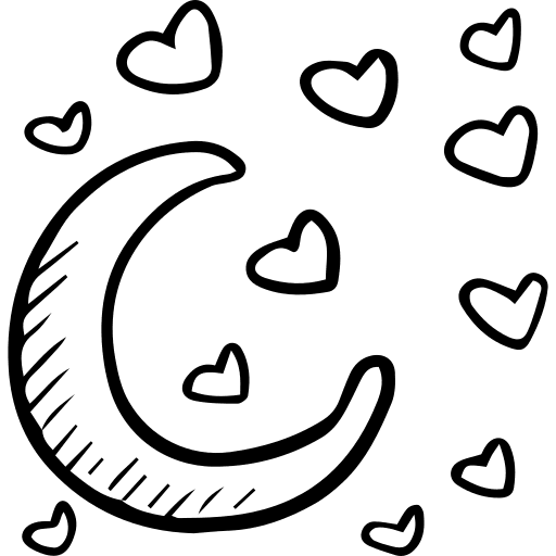 Night love nature romantic icon