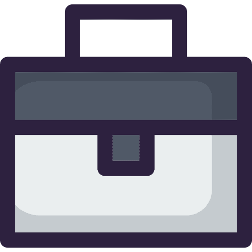 Suitcase portfolio business briefcase icon