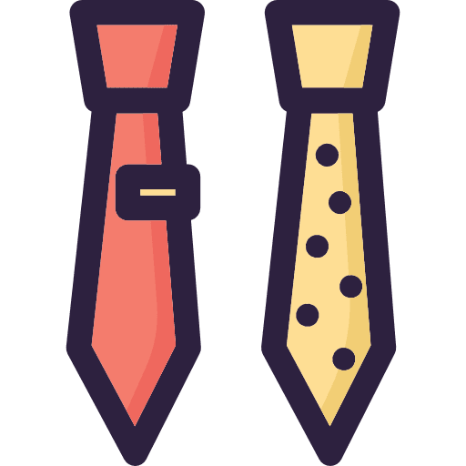 Tie stripes accessory clothing icon
