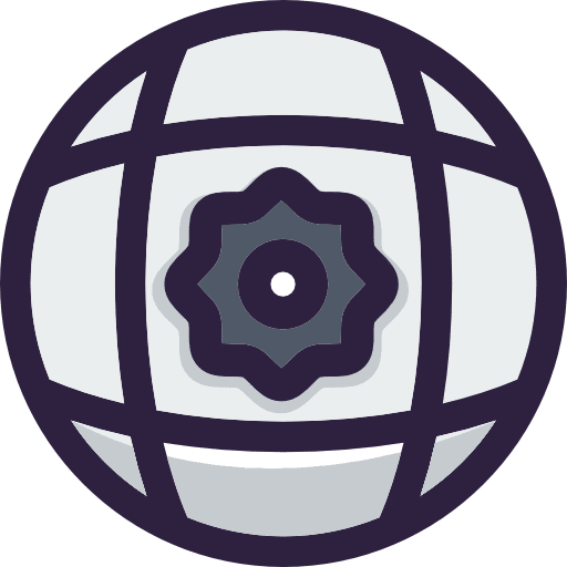 World grid worldwide planet earth earth grid icon