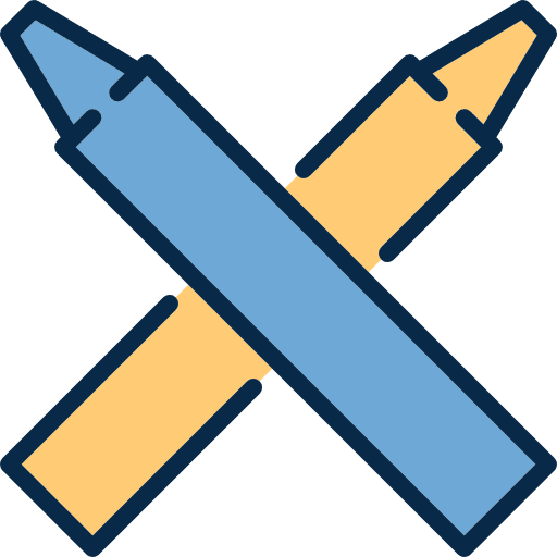 Crayons crayon tools and utensils pen icon
