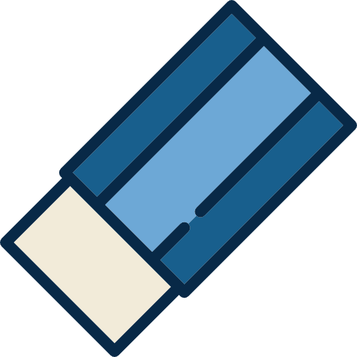 Eraser tools and utensils eraser erase icon