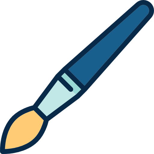 Paint brush tools and utensils brushes edit tools icon