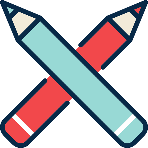 Pencils education draw writing icon