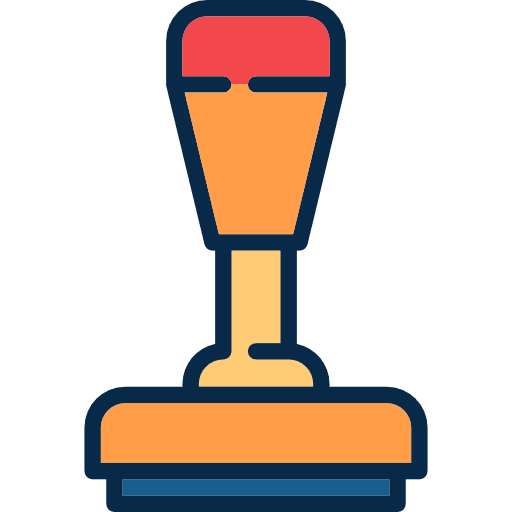 Rubber stamp certificate sign business icon