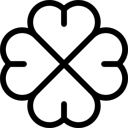 Clover petals flowers botanical icon