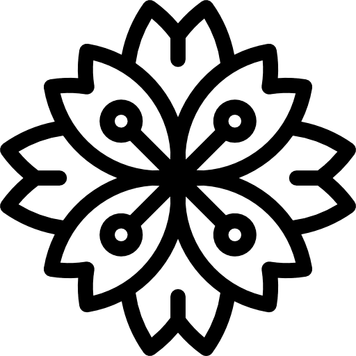 Flower botanical petals flower icon