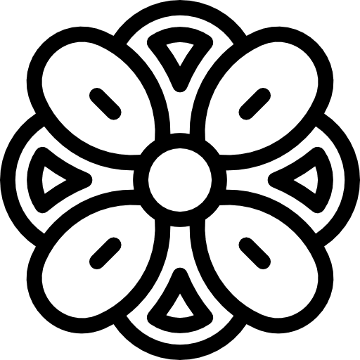 Flower nature botanical petals icon