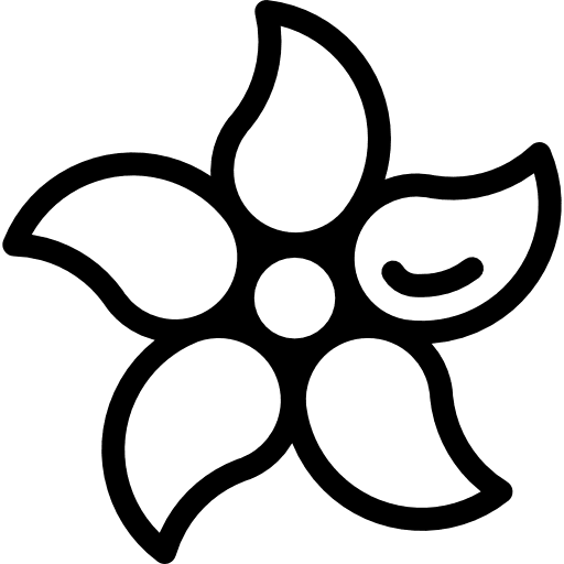 Flower petals blossom flower icon