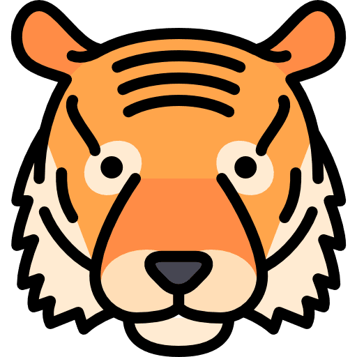 Tiger wildlife wild zoo icon