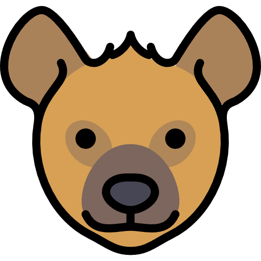 Hyena africa wildlife animal icon