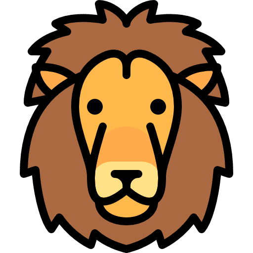 Lion circus mammal wildlife icon
