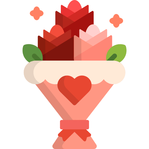 Bouquet flowers roses red rose icon