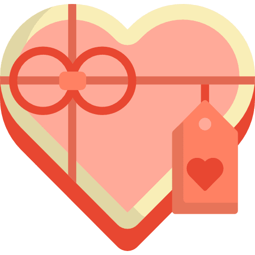 Chocolate box valentines day love romantic icon