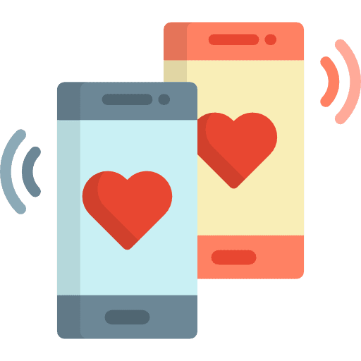 Communication valentines day ringing chat icon