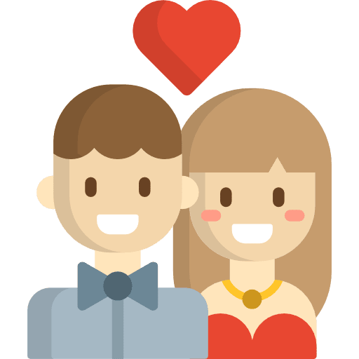 Couple love valentines day parents icon