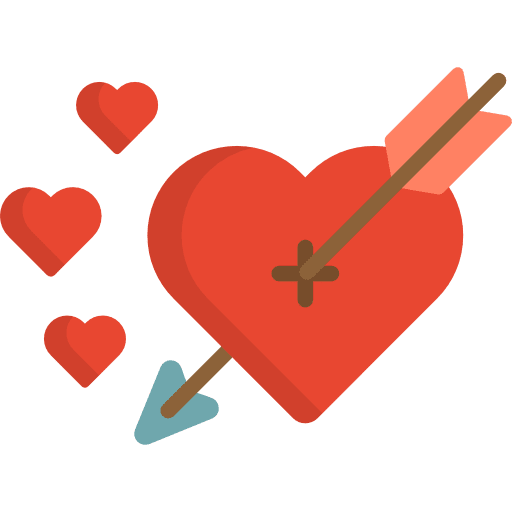 Cupid arrow love and romance cupid icon
