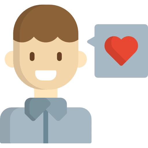 Boy in love man love icon