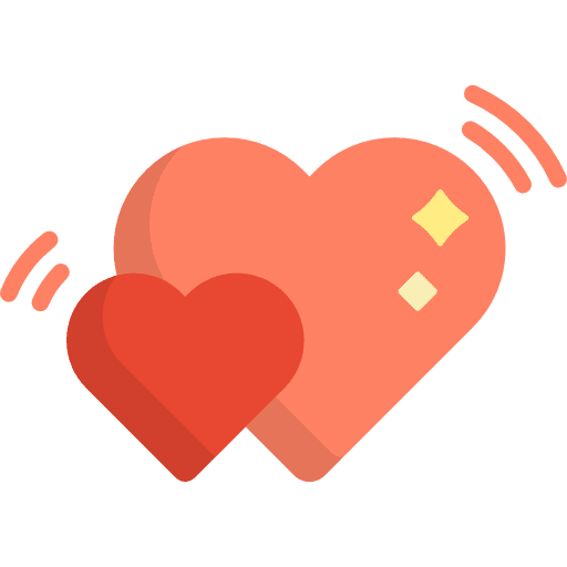 Hearts like lover shapes icon