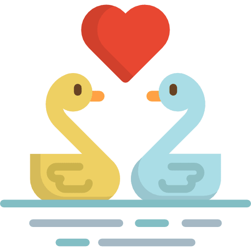 Swans love swans romantic icon