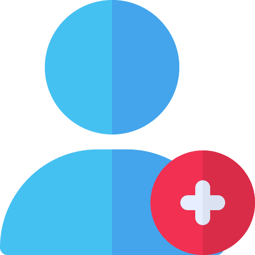 Add user button people member icon