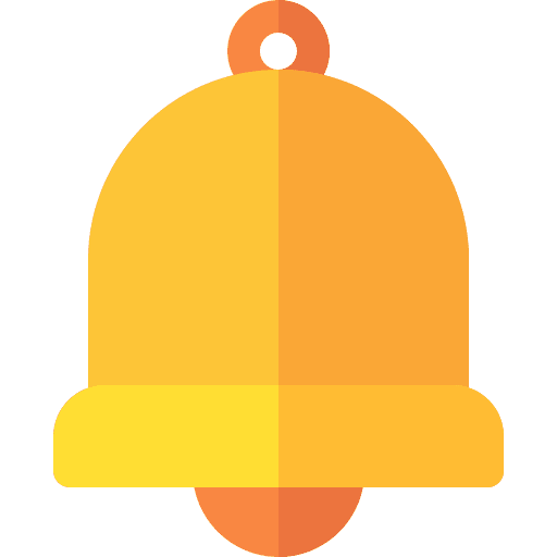 Bell alert music and multimedia alarm icon