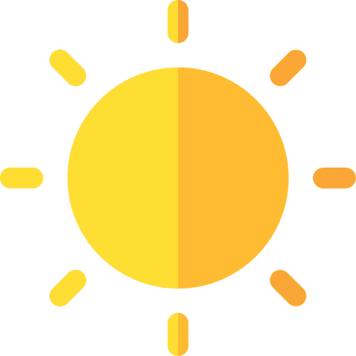 Brightness sun contrast television icon