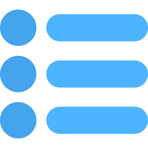 Menu bullet point signs interface icon