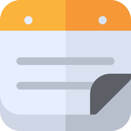 Notepad writing notebook tools and utensils icon