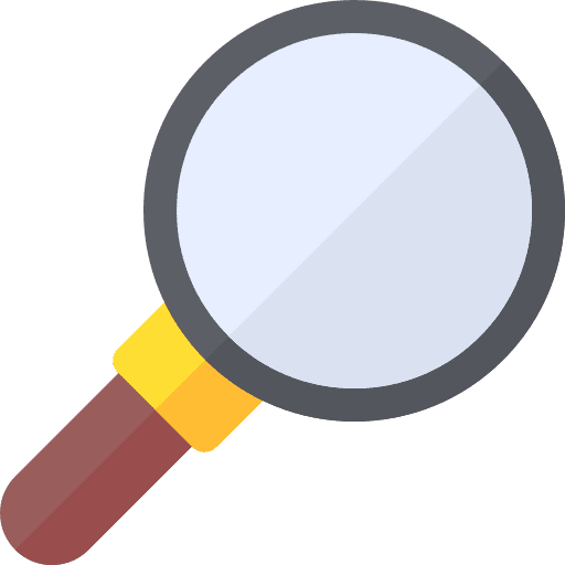 Loupe magnifying glass tools and utensils discover icon