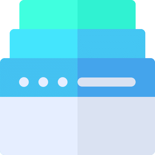 Visualization interface seo and web browser icon