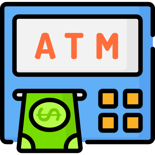Atm machine cash machine atm machine business icon